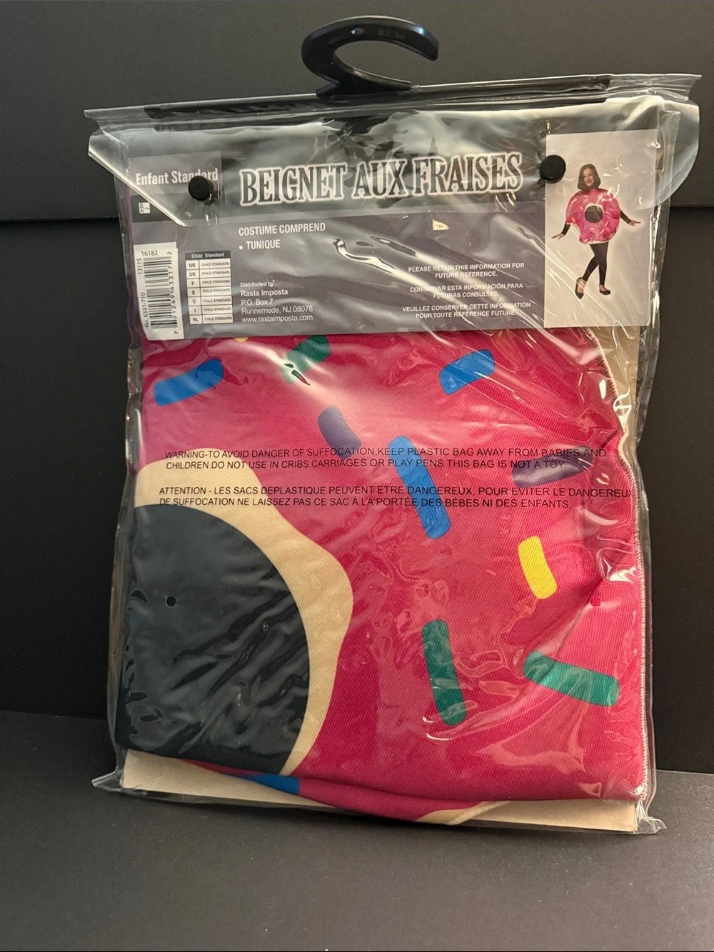 Halloween Costume - Strawberry Donut Kids Costume Tunic in Pink